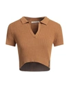 Hinnominate Woman Sweater Camel Size S Viscose, Elastane In Beige