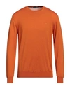 Harmont & Blaine Man Sweater Orange Size Xl Wool In Orange