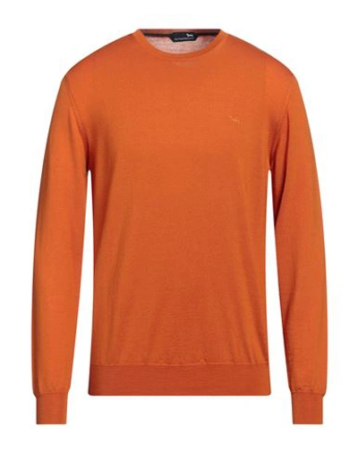 Harmont & Blaine Man Sweater Orange Size Xl Wool