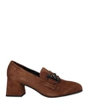 Bruglia Woman Pumps Brown Size 11 Soft Leather In Brown