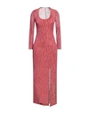 Dimora Woman Maxi Dress Magenta Size 4 Viscose, Polyamide, Polyester