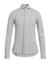 Rossopuro Man Shirt Grey Size 16 Cotton