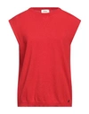 Ottod'ame Woman Sweater Red Size 8 Merino Wool, Viscose, Polyamide, Cashmere In Red