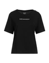 Ea7 Woman T-shirt Black Size Xl Cotton In Black