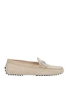Tod's Woman Loafers Beige Size 6.5 Soft Leather
