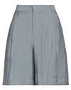 Elvine Woman Shorts & Bermuda Shorts Slate Blue Size 0 Viscose, Polyester