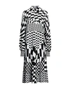 Marina Rinaldi Woman Midi Dress Black Size L Viscose, Polyamide In Black