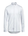 Carlo Pignatelli Man Shirt Light Grey Size 16 ½ Cotton, Elastane