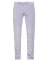 Santaniello Man Pants Lilac Size 34 Cotton, Elastane In Purple