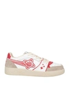 Enterprise Japan Man Sneakers Red Size 12 Soft Leather In Red