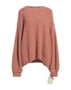 Semicouture Woman Sweater Orange Size Xl Wool, Polyamide