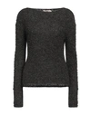Gentryportofino Woman Sweater Steel Grey Size 10 Alpaca Wool, Wool, Polyamide
