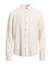 Alpha Studio Man Shirt Off White Size 44 Linen