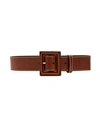 8 BY YOOX 8 BY YOOX LEATHER BELT WOMAN BELT BROWN SIZE L COW LEATHER