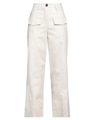 Berna Woman Pants Light Grey Size L Cotton, Elastane