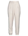 Soallure Woman Pants Beige Size 4 Viscose, Polyester