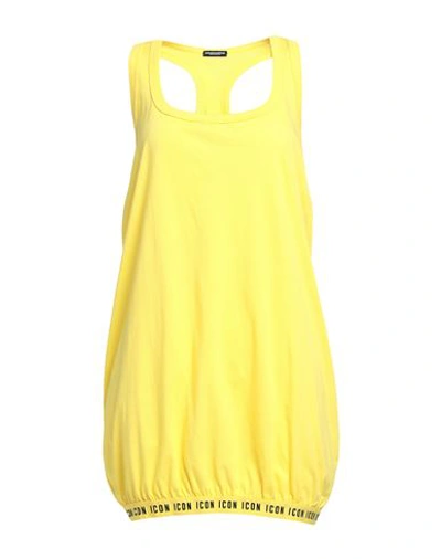 Dsquared2 Woman Cover-up Yellow Size L Cotton