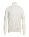 Jil Sander Man Turtleneck Ivory Size 42 Wool In White