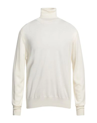 Jil Sander Man Turtleneck Ivory Size 42 Wool In White