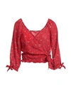 Guess Woman Blouse Red Size Xl Polyester In Red