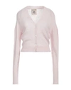 Semicouture Woman Cardigan Light Pink Size M Acrylic, Polyamide, Mohair Wool