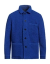 Messagerie Man Shirt Bright Blue Size M Wool, Polyester, Acrylic