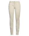 Trussardi Woman Pants Beige Size 26 Cotton, Elastane
