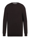 Drumohr Man Sweater Dark Brown Size 48 Super 140s Wool