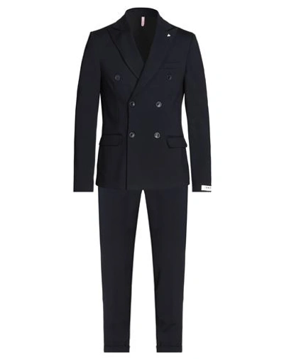 Berna Man Suit Midnight Blue Size 40 Viscose, Polyamide, Elastane