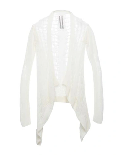Rick Owens Woman Cardigan White Size S Polyamide, Mohair Wool, Wool In White