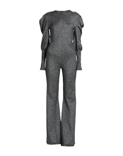 Alberta Ferretti Woman Jumpsuit Steel Grey Size 6 Viscose, Polyamide, Polyester, Elastane
