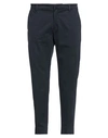Bonheur Man Pants Navy Size 32 Cotton, Elastane In Navy Blue