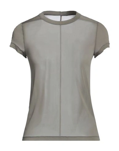 Rick Owens Woman T-shirt Dove Grey Size 8 Cupro, Elastane