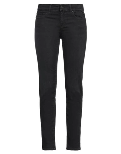 Replay Woman Jeans Charcoal Size 27w-30l Cotton, Polyester, Elastane In Grey
