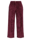 Shaft Woman Pants Garnet Size 26 Cotton, Viscose, Elastane In Red