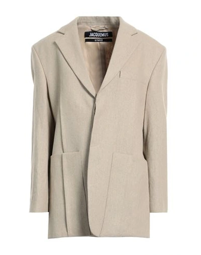 Jacquemus Woman Suit Jacket Beige Size 4 Linen
