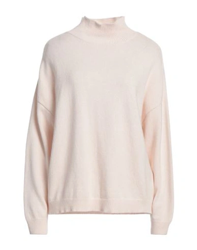 European Culture Woman Turtleneck Light Pink Size L Wool, Viscose, Polyamide, Cashmere