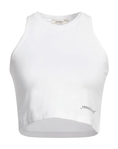 Hinnominate Woman Top White Size M Cotton, Elastane In White