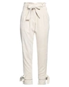 5rue Woman Pants Ivory Size S Polyester, Nylon, Elastane In White