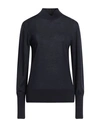 Erika Cavallini Woman Turtleneck Midnight Blue Size L Virgin Wool