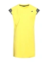 Mangano Woman Short Dress Yellow Size 8 Cotton
