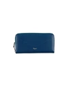 Pineider Woman Wallet Blue Size - Soft Leather