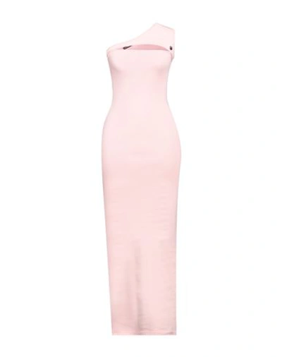 Mangano Woman Long Dress Light Pink Size 8 Cotton