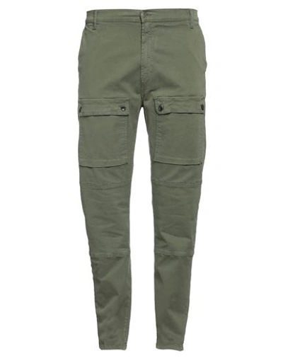 Grey Daniele Alessandrini Man Pants Military Green Size 38 Cotton, Elastane