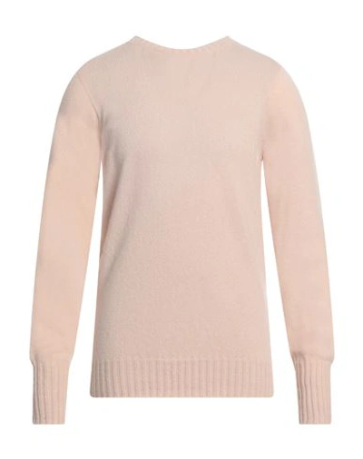 Drumohr Man Sweater Light Pink Size 44 Lambswool In Pink