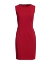 Les Copains Woman Midi Dress Red Size 6 Viscose, Polyamide, Elastane, Cotton