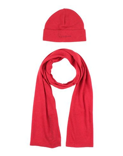 Cavalli Class Woman Accessories Set Red Size Onesize Viscose, Wool, Polyamide, Cashmere