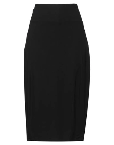 Transit Woman Midi Skirt Black Size 2 Viscose, Virgin Wool, Elastane