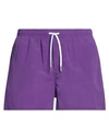 Dsquared2 Man Swim Trunks Purple Size 36 Polyamide, Elastane