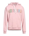 Moschino Man Sweatshirt Pink Size 42 Cotton